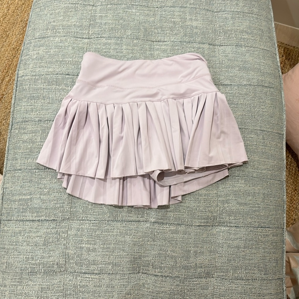 pinkish purple gold hinge skirt